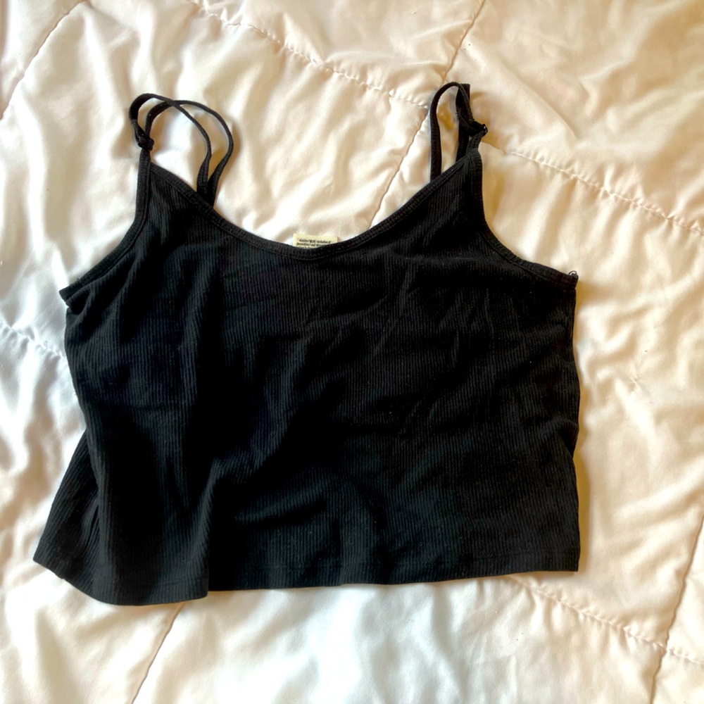 PINK cropped tank, black, medium G